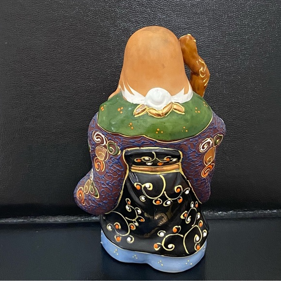 Vintage Signed Kutani Fukurokuju God Of Longevity & Wisdom 6” Porcelain Figurine - Picture 6 of 14